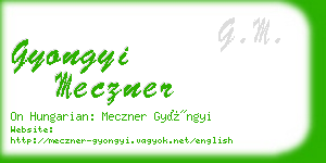 gyongyi meczner business card